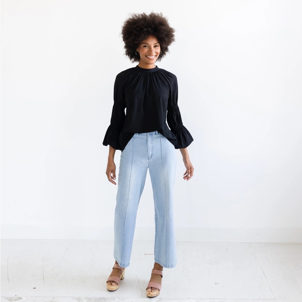 Brass Clothing Puff Sleeve Blouse NWT